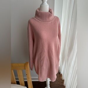 NWT ASOS pink turtleneck sweater dress
